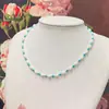 Collar de Perlas Estrelladas Turquesa Perlas Naturales de Agua Dulce 4-5 mm Lujo Accesible Elegante Versátil Collar Joyería