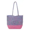 Bolso tejido de moda popular transfronterizo para mujer, bolso tote, nuevo bolso de playa para vacaciones de verano versión coreana 2026, bolso de hombro