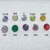 Brincos de titânio F136 com zircônia cúbica lapidação rosa de quatro garras, brincos de tarraxa estilo milênio, joias de piercing de titânio G23, pinos para cartilagem da orelha