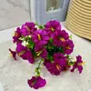 Amazon Transfronteiriça Simulação Flor Eucalipto 7 Galhos 35 Cabeças Glória da Manhã Pacote Jardim de Casa Artesanato ao Ar Livre Decoração