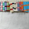 Camiseta de punto elástico de rayón con rayas, marco de tiro modal, ropa de yoga, tacto suave, tejido fresco de seda