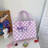 Bolsa Tote de Feltro Grande Capacidade Kulomi Merlot Cão Gui Desenho Animado Fofo Bolsa Tote para Alunos do Ensino Fundamental