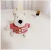[Solo Ropa] Ropa para Cachorros West Highland Accesorios Lindos Suéter Sombrero Set de Abrigo