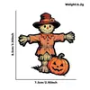 Ímã de geladeira espantalho para decoração de Ação de Graças, adesivo magnético de madeira engraçado para Halloween, adesivo magnético de decoração para festival da colheita