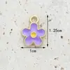 Accesorios de bricolaje Serie púrpura Material de aleación Flor clásica Ins Pendientes Pulsera Colgante Llavero