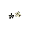 Pendientes de Botón Florales en Blanco y Negro Estilo Coreano y Japonés 2026 Nuevo Diseño de Nicho Moda Pendientes Simples Versátiles Venta al por Mayor
