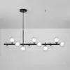 Luminária Pendente de Vidro para Restaurante de Luxo Leve Feijão Mágico, Design Criativo Minimalista Italiano, Luminária de Mesa para Sala de Jantar de Villa, Sem Alumínio