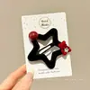 Lindo pasador lateral de peluche para niños, pinza para el cabello versátil y elegante para niñas, dulce y para uso diario accesorio para el cabello de estrella de cinco puntas BB