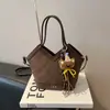 Bolso Bandolera de Moda Retro con Estampado de Leopardo para Mujer, Nuevo Estilo Transfronterizo, Versátil para el Trabajo Diario, Gran Capacidad, Bolso de Hombro Casual