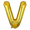 Globos de Papel de Aluminio de 16 pulgadas Versión Americana Dorado Letras Inglesas A-Z Números 0-9 Banner de Decoración para Fiesta de Cumpleaños Venta al por Mayor