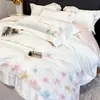 Juego de cuatro piezas bordado de algodón australiano de fibra larga para todas las estaciones 2026, juego de ropa de cama de algodón puro de alta densidad y alto número de hilos, disponible para comercio electrónico en transmisiones en vivo