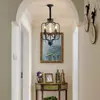 Lámpara de Restaurante Retro Americana de Cobre Completo Luz de Vela Francesa Barra de Bar Diseñador Principal Pasillo Balcón Mesita de Noche Accesorios de Iluminación de Hotel