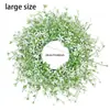 Guirlanda Verde Saudável Decoração Primavera Verão Porta da Frente Decoração de Folhagem Muro do Quintal Casamento Festival Decoração de Fazenda Feriado