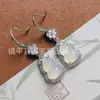 Nuevos Pendientes de Calabaza de Calcedonia Verde de Gama Alta Estilo Chino, Colgantes de Oreja de Calcedonia Blanca, Nueva Joyería de Oreja de Calcedonia Blanca Versátil y Exquisita