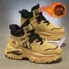 Zapatos de Hombre de Caña Alta Invierno 2025 Nuevos Zapatos de Algodón Gruesos Cálidos con Felpa Zapatos Deportivos para Papá Botas de Nieve para Exteriores del Noreste