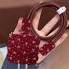 Funda protectora para cable de datos y cargador de Apple 15 Pro, color rojo vino, para iPhone 14/iPad 13. Cuerda antirroturas.