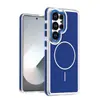Adequado para Capa de Celular Magnética Samsung S26 Ultra, Capa S26 Plus de Cor Dupla com Botão Independente, Capa S26 Anti-Queda