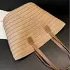 Bolso Tejido de Paja para Mujer Bolso de Verano Bolso Tote de Moda Gran Capacidad Bolso Tejido Bolso Cubo Transfronterizo Bolsos al por Mayor para Mujer