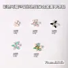 Joyas para Uñas de Aleación con Forma de Flor Popular de Cinco Pétalos Transfronterizas Flores de Colores Entrelazados Borde Dorado y Plateado Metal Wearable Joyería para Uñas Venta al por Mayor