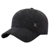 Gorro de Otoño e Invierno para Hombres de Mediana Edad y Mayores, Gorro Cálido de Abuelo con Forro de Felpa, Gorra de Béisbol para Papá que Protege los Oídos, Gorra de Béisbol Versátil de Lana