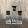 B118-20ml30ml50ml100ml Tapa de Rosca Botella de Vidrio Cilíndrica para Perfume Botella Vacía con Atomizador Recargable para Cosméticos