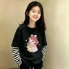 Camiseta de manga larga para niña, nuevo estilo otoño 2026, algodón puro, top a rayas elegante para niños, camiseta básica casual para niños mayores