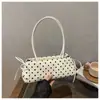 Moda Fashionável e Fofa Estilo Coreano 2026 Bolinhas Laço Novo Simples Bolsa de Ombro para o Dia a Dia Grande Capacidade