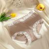 Ropa Interior de Algodón Puro para Niñas Cintura Media Yew Entrepierna Antibacteriana Encaje Sin Costuras Pantalones Burbuja Estilo Japonés Calzones para Niñas al Mayoreo
