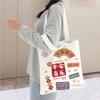 Bolsa de lona Bolsa de estudante feminina Bolsa de livro de transporte Bolsa de lona Bolsa de pano para aulas de conserto Bolsa de estudante do ensino médio Bolsa de mão