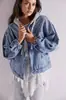 Chaqueta de Mezclilla Personalizada para Mujer Fábrica de Origen Chaqueta de Mezclilla para Mujer Fábrica de Personalización en Lotes Pequeños ODM con Dibujos y Muestras