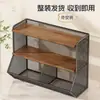 Estante de almacenamiento de escritorio, estantería multifuncional para escritorio de oficina, revistero, estante de almacenamiento en capas para tetera y tazas de encimera