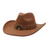 Aliexpress Amazon Nuevo Sombrero de Estilo Étnico de Ala Ancha para Hombres y Mujeres Sombrero Vaquero de Lana con Forma de Corazón de Melocotón Sombrero de Jazz Sombrero de Pescador