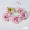 DIY Tiaras de Flor Peônia com Borda Assada Artificial, Bolsas de Sapato com Flor, Flor Artificial, Cabeça de Flor Falsa de Seda, Decoração de Casamento, Acessórios de Flor
