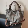 Bolsa de Grande Capacidade para Mulheres, Versátil de Verão 2026 Novo Estilo Casual Dobrada Ombro Transversal para Trabalho e Deslocamento Bolsa Tote