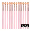 Pincel de sombra de ojos de esponja individual dos colores corazón de goma algodón pincel Halo para ojos palo de sombra de ojos de esponja herramientas de maquillaje de belleza al por mayor