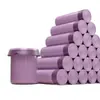 Bolsas de Basura Moradas Arroz Pegajoso Tipo Cordón Bolsas de Basura Moradas para Cocina Bolsas de Almacenamiento de Plástico Engrosadas de Mano Tamaño Grande Cordón