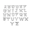 Pingente Criativo de Aço Inoxidável com Furo Duplo e Letra Acessórios Letras Maiúsculas Inglesas Colar DIY Pulseira Joias