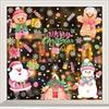 Amazon Adesivos de Natal Atacado Adesivos de Doces Boneco de Neve Floco de Neve Adesivos de Vidro Papai Noel Alce Adesivos Eletrostáticos