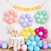 Macaron Color Caramelo Margarita Girasol Plumeria Globo Decoración Escena Fiesta de Cumpleaños Arreglo Fotográfico