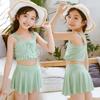 Traje de Baño Infantil Niñas Dividido Lindo Conjunto de Dos Piezas para Bebé Niña Viento Simple Cuadros Traje de Baño Venta al por Mayor de Fábrica