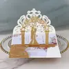 Exportado para os Estados Unidos Cartão de Cumprimentos a Laser Menina Rosa Estéreo de Casamento Convite de Casamento Papel com Glitter Convite de Noivado