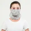 Máscara de Pescoço Fina de Seda de Gelo de Verão para Mulheres, Proteção UV, Proteção Solar, Ciclismo Máscara Facial de 2 Peças, Máscara Véu, Cobertura Aberta