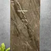 Azulejos de Piso de Pedra de Luxo Estilo Francês Preto Minimalista com Padrão de Mármore 60*120 Azulejos Cerâmicos para Hotéis e Supermercados, Azulejos Brilhantes Cor de Café