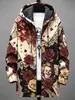 Chaqueta de algodón con capucha de manga larga, nueva para 2026, estilo europeo y americano, estampado digital 3D, ropa exterior casual de manga larga con capucha para hombre