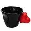 Bonito Regalo de Inauguración de Casa, Taza de Café con Forma de Corazón, Taza de Cerámica, Taza Linda y Creativa para la Sala de Estar, Par de Tazas para Pareja