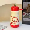 Taza Térmica de Bolsillo Mini con Forma de Manzana de Alta Apariencia, Acero Inoxidable 304, Compacta y Portátil para Estudiantes, con Asa para Beber Directamente