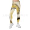 Pantalones de Yoga de Verano Finos para Niñas Transfronterizos Europeos y Americanos Leggings de Ropa Exterior Infantil Estampados 3D Pantalones Ajustados para Niños Grandes