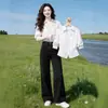 Camisa Branca Exquisite Estilo Francês Manga Curta High-End para Mulheres 2026 Nova Simples Casual Top A11458