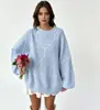 Suéter Pulôver de Linho Solto de Cor Sólida com Gola Redonda, Tamanho Grande, Padrão Floral com Diamantes Texturizado, Novo Estilo Outono/Inverno 2026, Europeu e Americano, Transfronteiriço, para Mulheres