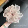 Gomita de Malla con Lunares para Mujer, Lazo para el Cabello en la Parte Posterior de la Cabeza, Elegante Temperamento, Tacto de Alta Gama, Lazo de Encaje para el Cabello, Accesorios para el Cabello